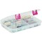 Creative Options Pro Latch Utility Box 6-20 Compartments-10.875"X7.25"X1.625" Clear W/Magenta